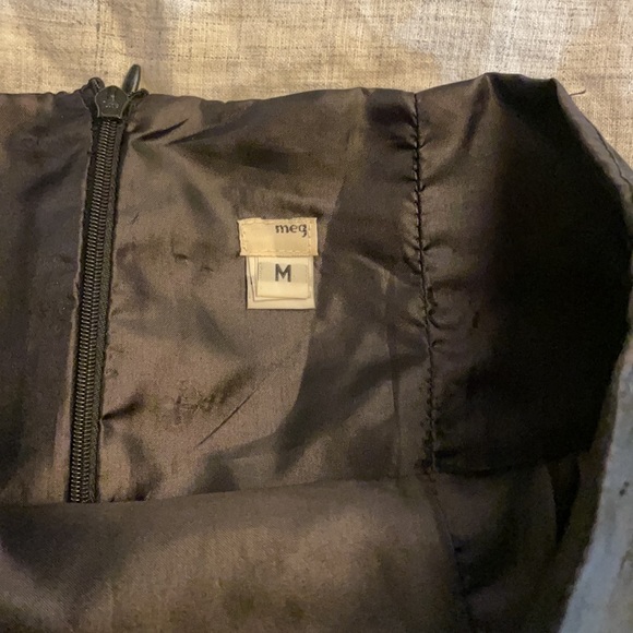 Black Raw Silk Strapless dress - Picture 2 of 3